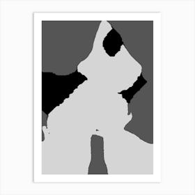 Silhouette Of A Dog 3 Art Print