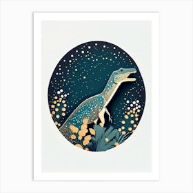 Plateosaurus Terrazzo Style Dinosaur Art Print