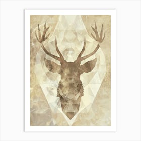 Deer Head Canvas Art 2 Art Print