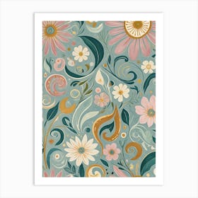 Floral Scattering Art Print