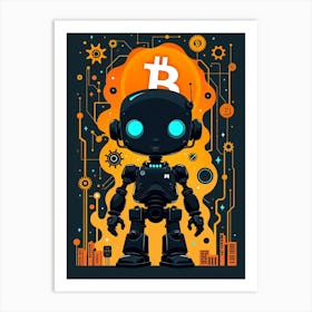 Bitcoin Robot 1 Art Print