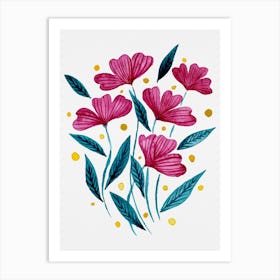 Pink Floral Bouquet Art Print