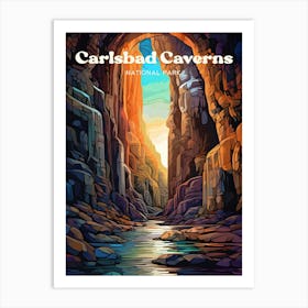 Carlsbad Caverns New Mexico Hiking Travel Art Art Print