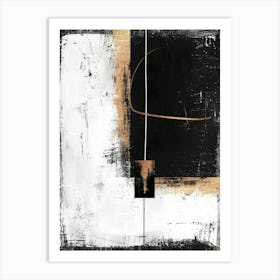 Abstract Black And White Painting 22 Art Print