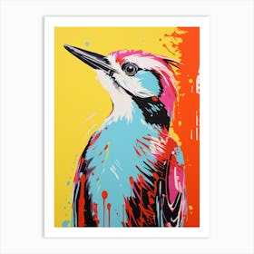 Andy Warhol Style Bird Woodpecker 3 Art Print
