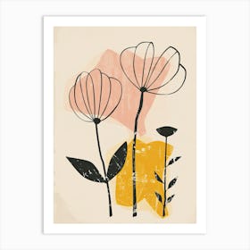 Wellington Flower Market Boho Minimalist Style Art Print