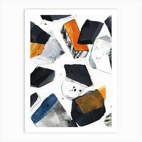 Black And White Abstract Painting 18 Art Print