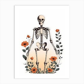Floral Skeleton Botanical Anatomy (20) Art Print