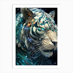 White Tiger Art Print