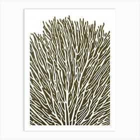 Acropora Gemmifera Iiii Linocut Art Print