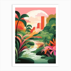 Tropical Abstract Minimalist 2 Art Print
