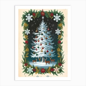 William Morris Christmas Tree 46 Art Print