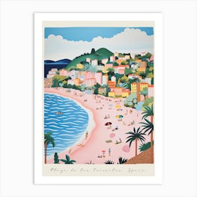 Poster Of Playa De Las Teresitas, Tenerife, Spain, Matisse And Rousseau Style 4 Art Print