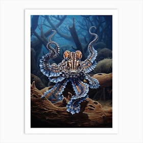 Mimic Octopus Oil Painting 2 Art Print