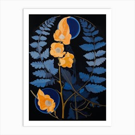 Aconitum 3 Hilma Af Klint Inspired Flower Illustration Art Print