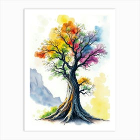 Colorful Tree Art Print