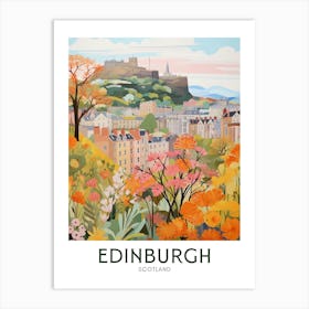 Edinburgh, Scotland Maximalist Travel Poster Vibrant Colour Art Print