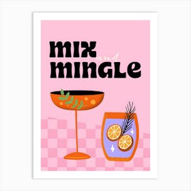 Mix And Mingle 1 Art Print