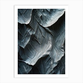 Crinkled Patterned Paper Close Up Texture Revealing Abstract Creases Interplay Of Shadows And Ligh (6) Art Print