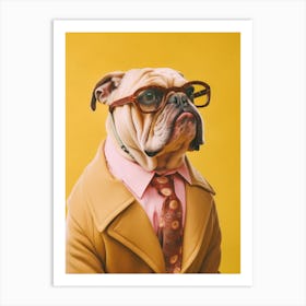 A Bulldog Dog 1 Art Print