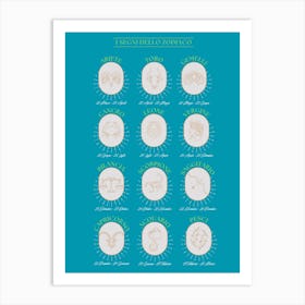 Zodiac Signs Art Print