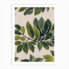 Sea Lettuce Vintage Graphic Watercolour Art Print