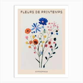 Spring Floral French Poster  Gypsophila 6 Art Print