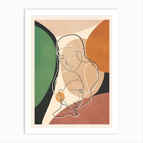 Abstract Pair Portrait 2 Art Print