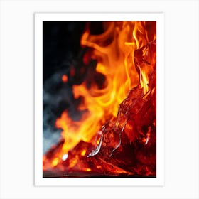 Flames On Fire Art Print