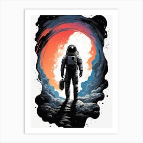 Astronaut In Space Art Print