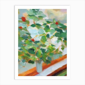 Jade Necklace 2 Impressionist Painting Plant Art Print