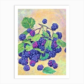 Blackberry 1 Vintage Sketch Fruit Art Print