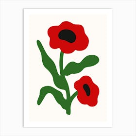 Poppies Flowers Poster Art Print