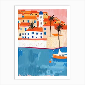 Travel Poster Happy Places Dubrovnik 6 Art Print
