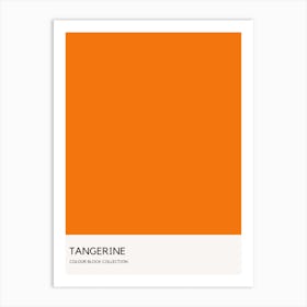 Tangerine Colour Block Poster Art Print