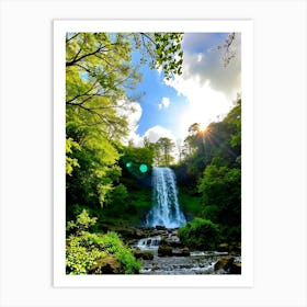 Waterfall In The Forest 8 Art Print