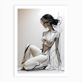Abstract Sculpture Of A Woman Art Print