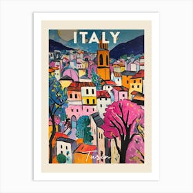 Turin Italy 3 Fauvist Painting Travel Poster Art Print