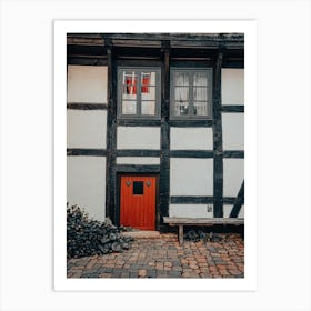 Old German Half Timbered Houses 09 Art Print