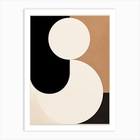 Mid-Century Dreamscape: Beige Reverie Art Print