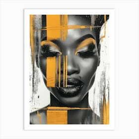 'Black And Yellow' 3 Art Print