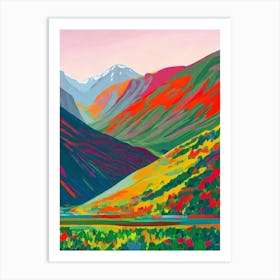 Jostedalsbreen National Park Norway Abstract Colourful Art Print