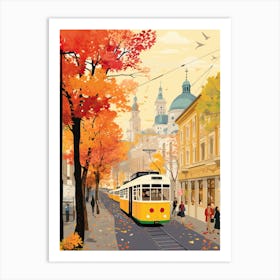 Vienna In Autumn Fall Travel Art 3 Art Print