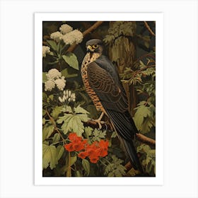 Dark And Moody Botanical Falcon 3 Art Print