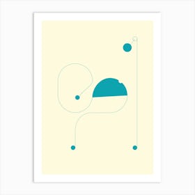 Minimalist snail aqua poster Art Print