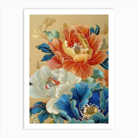 Chinese Flower Painting 4 Art Print