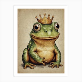 Frog With Crown 6 Art Print