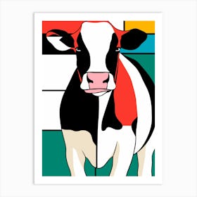 Cow In A Square Art Print