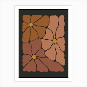 Moody Autumn Flower Trio 2 Art Print