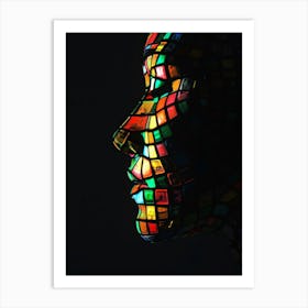 Mosaic Portrait Of A Woman 2 Art Print